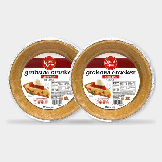 2 Packs Laura Lynn Deep Dish Graham Pie Shell, 9 oz