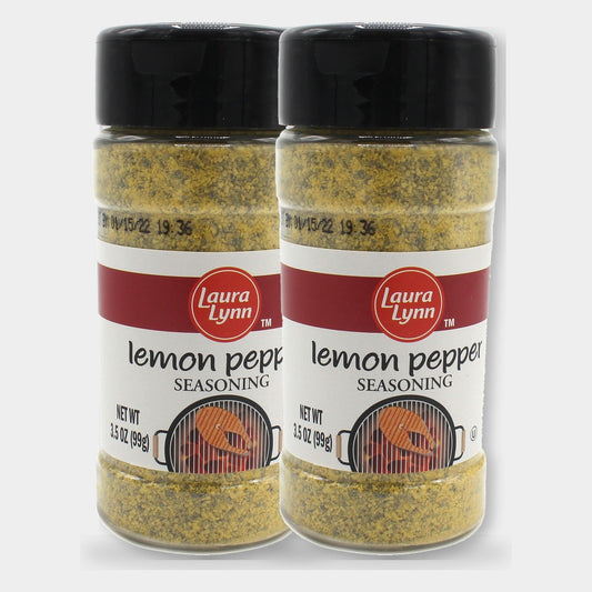 2 Jars Laura Lynn Lemon Pepper Seasoning, 3.5 oz