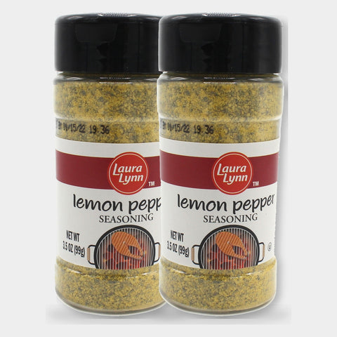 2 Jars Laura Lynn Lemon Pepper Seasoning, 3.5 oz