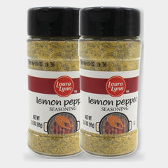 2 Jars Laura Lynn Lemon Pepper Seasoning, 3.5 oz
