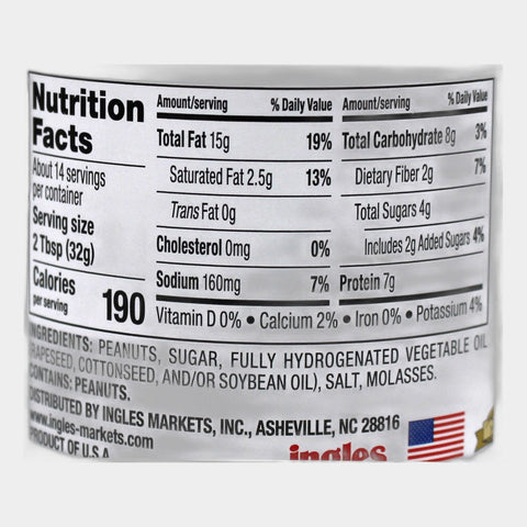2 Jars Laura Lynn Creamy Peanut Butter, 16.3 oz