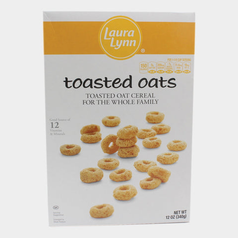 2 Boxes Laura Lynn Toasted Oats Cereal, 12 oz