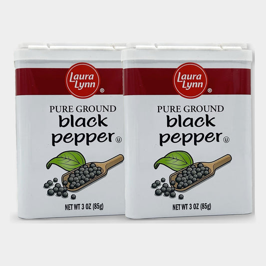 2 Jars Laura Lynn Black Pepper, 3 oz