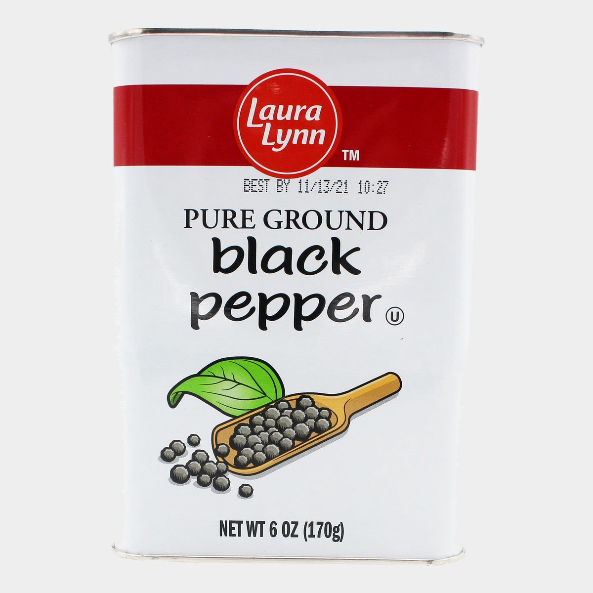 2 Jars Laura Lynn Pure Ground Black Pepper, 6 oz