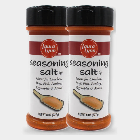 2 Jars Laura Lynn Seasoned Salt, 8 oz