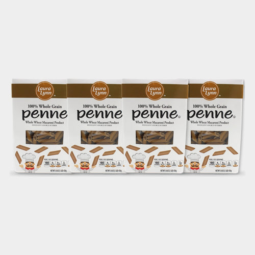 4 Bags Laura Lynn Whole Grain Penne Pasta, 16 oz