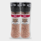 2 Jars Laura Lynn Pink Himalayan Sea Salt Grinder, 13.8 oz