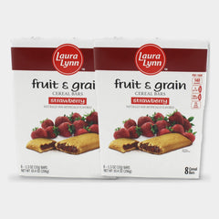 2 Boxes Laura Lynn Strawberry Fruit & Grain Bars 8 Count, 10.4 oz