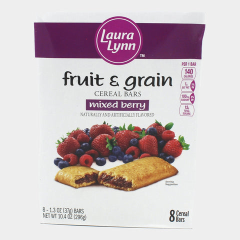 2 Boxes Laura Lynn Mixed Berry Fruit & Grain Bars 8 Count, 10.4 oz