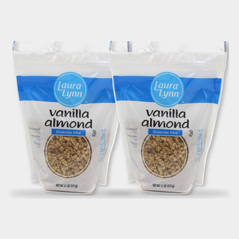 2 Boxes Laura Lynn Vanilla & Almond Granola, 11 oz