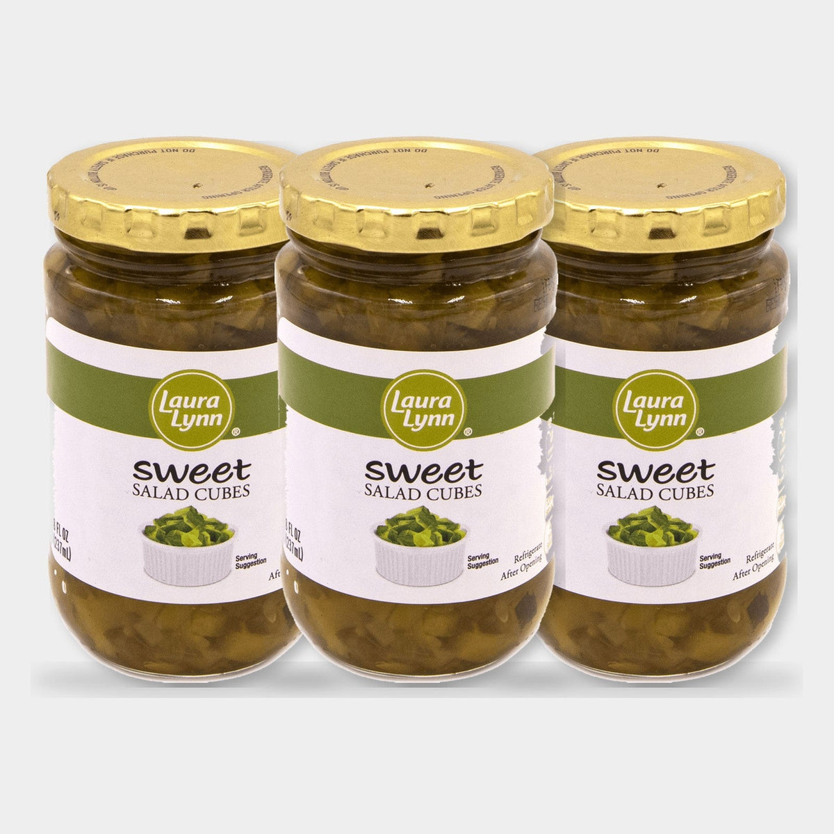 3 Jars Laura Lynn Sweet Salad Cubes, 8 oz