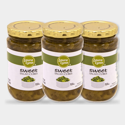 3 Jars Laura Lynn Sweet Salad Cubes, 8 oz