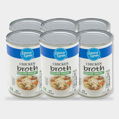 6 Cans Laura Lynn Reduced Sodium Chicken Broth, 14.5 oz