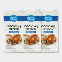 3 Cartons Laura Lynn Chicken Stock, 32 oz