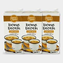 3 Cartons Laura Lynn Chicken Bone Broth, 32 oz
