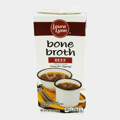3 Cartons Laura Lynn Beef Bone Broth, 32 oz