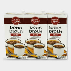 3 Cartons Laura Lynn Beef Bone Broth, 32 oz