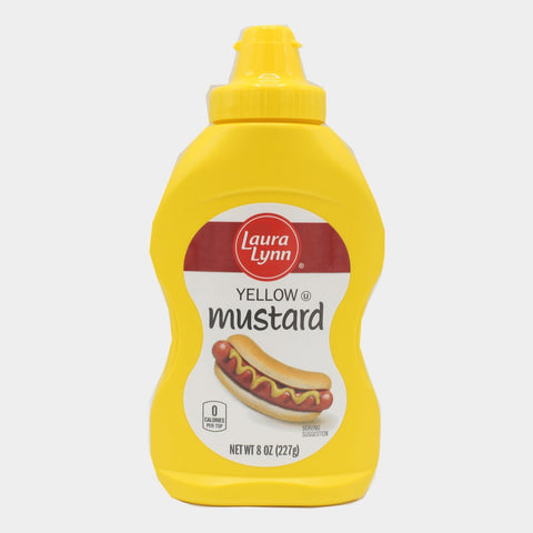 4 Bottles Laura Lynn Yellow Mustard, 8 oz