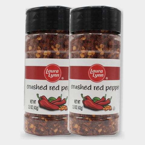 2 Jars Laura Lynn Crushed Red Pepper, 1.5 oz