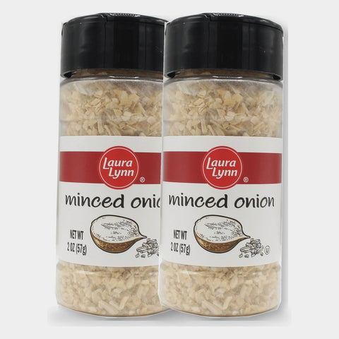 2 Jars Laura Lynn Minced Onion, 2 oz