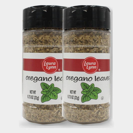 2 Jars Laura Lynn Oregano Leaves, 0.75 oz