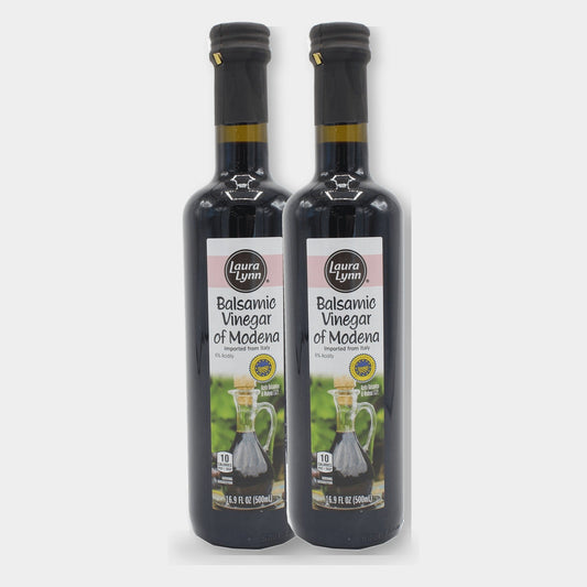 2 Bottles Laura Lynn Balsamic Vinegar of Modena, 16.9 oz