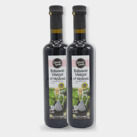 2 Bottles Laura Lynn Balsamic Vinegar of Modena, 16.9 oz