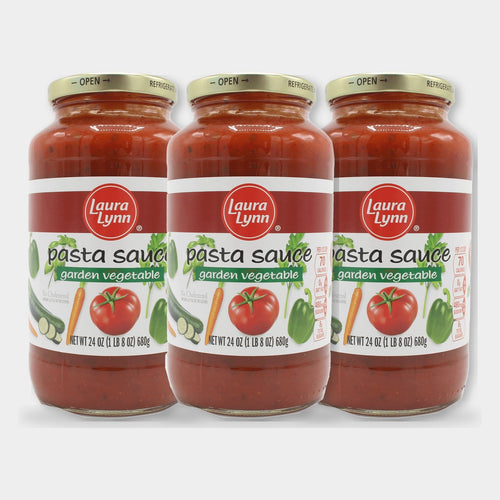 3 Jars Laura Lynn Garden Vegetable Pasta Sauce, 24 oz