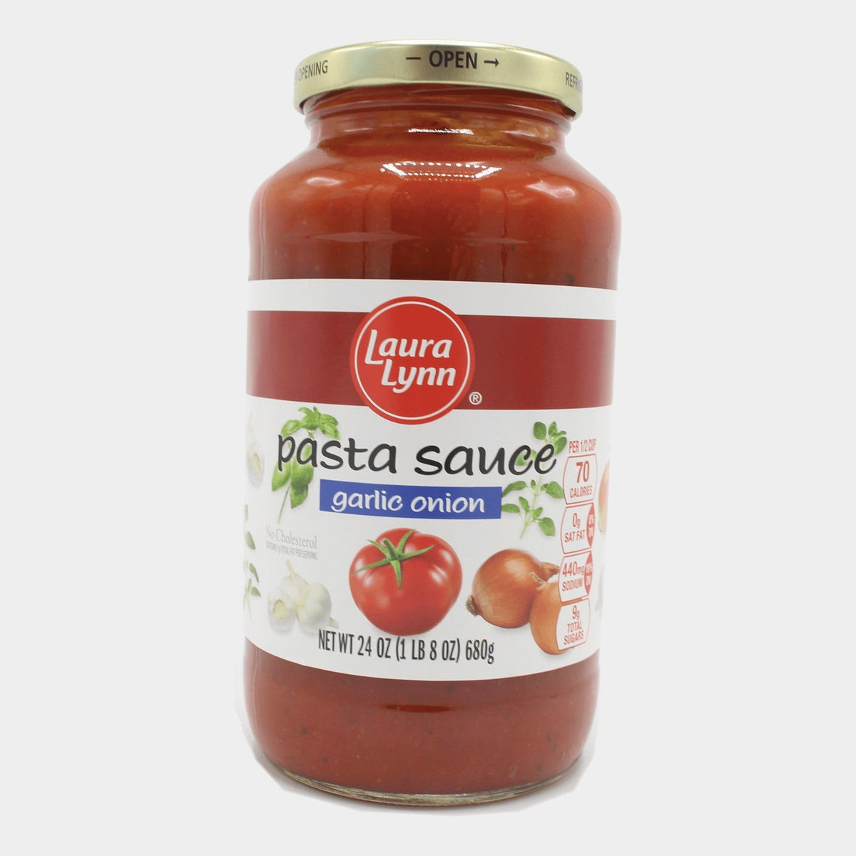 3 Jars Laura Lynn Garlic Onion Pasta Sauce, 24 oz