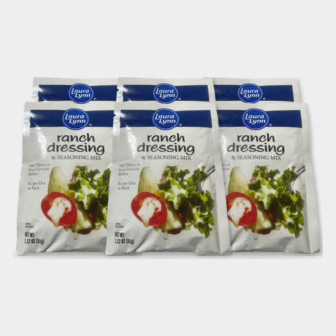 6 Packets Laura Lynn Ranch Dressing Mix, 1.12 oz