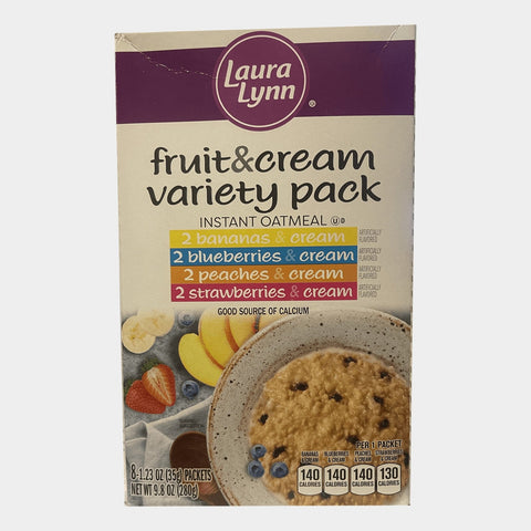 2 Boxes Laura Lynn Instant Oatmeal Variety, 9.8 oz