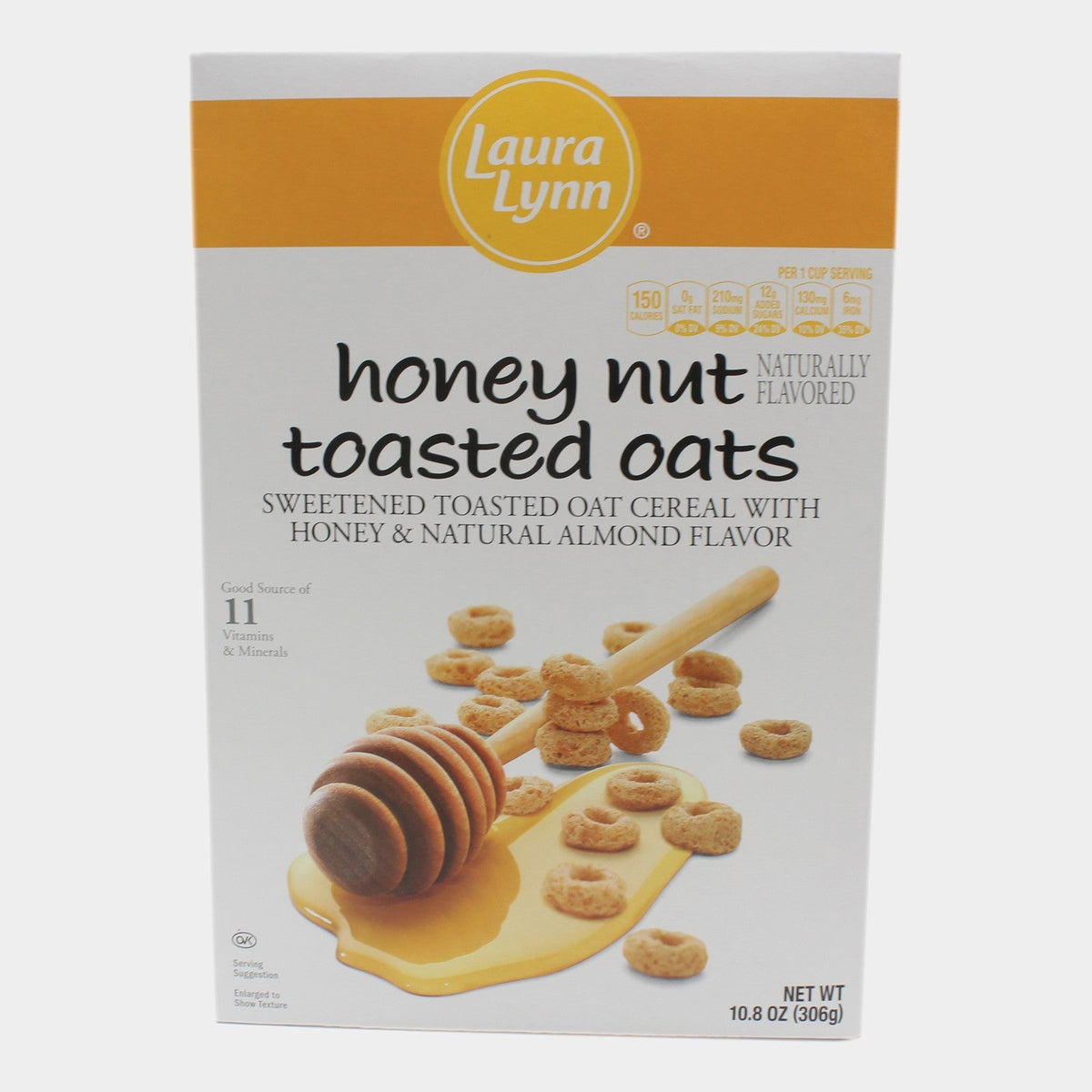 2 Boxes Laura Lynn Honey Nut Toasted Oats, 10.8 oz