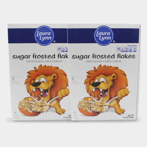 2 Boxes Laura Lynn Frosted Flakes, 13.5 oz