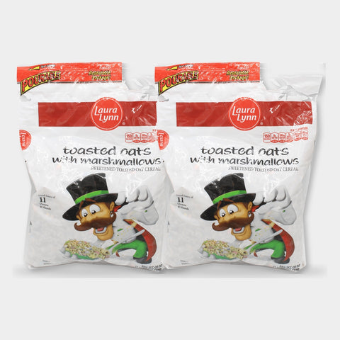 2 Canisters Laura Lynn Toast Oats with Marshmallows, 28 oz