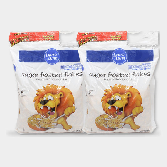 2 Bags Laura Lynn Frosted Flakes Bag, 28 oz