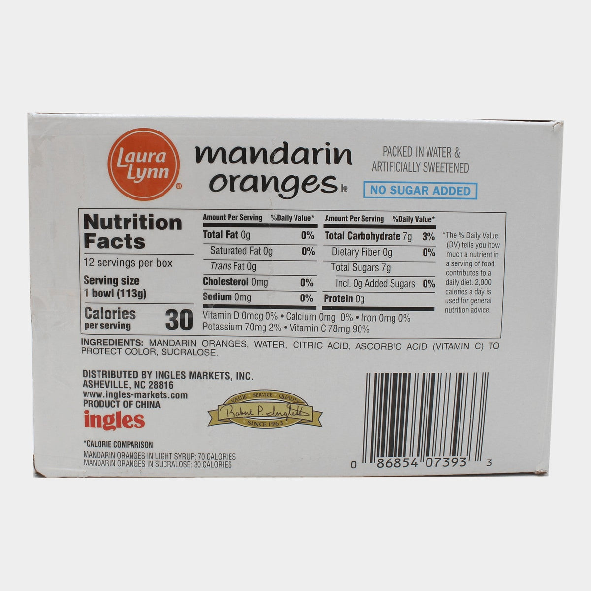 4 Cans Laura Lynn Mandarin Oranges No Sugar Added, 48 oz