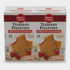 2 Boxes Laura Lynn Unfrosted Strawberry Pastries, 10.2 oz