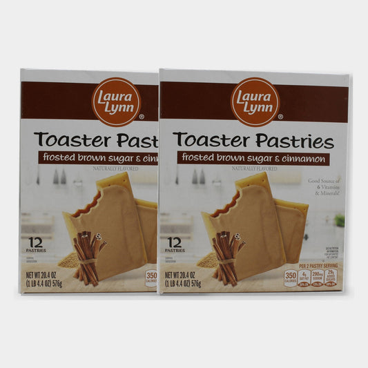 2 Boxes Laura Lynn Frosted Brown Sugar & Cinnamon Pastries, 20.4 oz