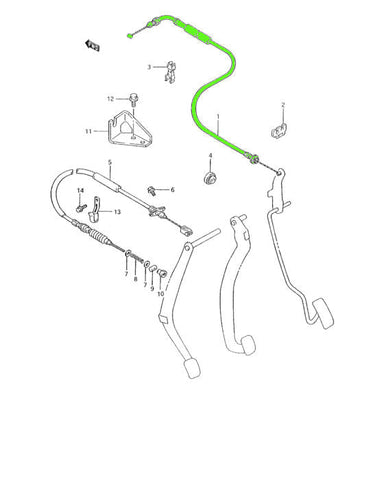 Accelerator Cable for Suzuki Samurai 86-95 Gas Pedal SJ413