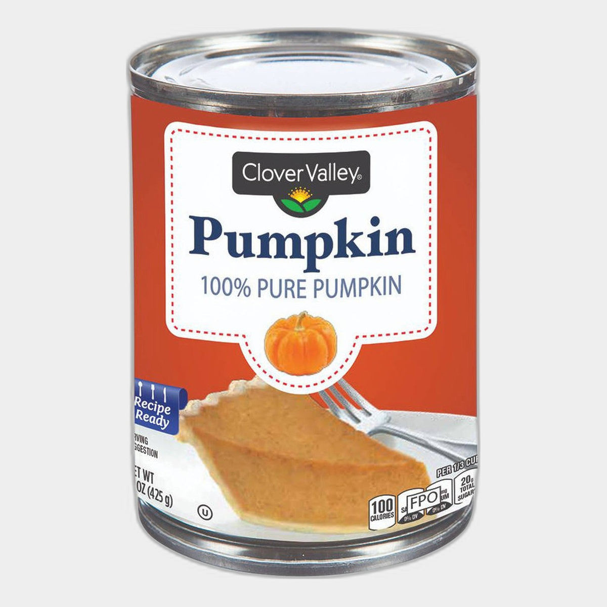 4 Cans Clover Valley Canned Pumpkin, 100% Pure Pumpkin, 15 oz