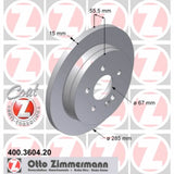 Pair Zimmermann Rear Brake Rotors for Mercedes Benz ML320