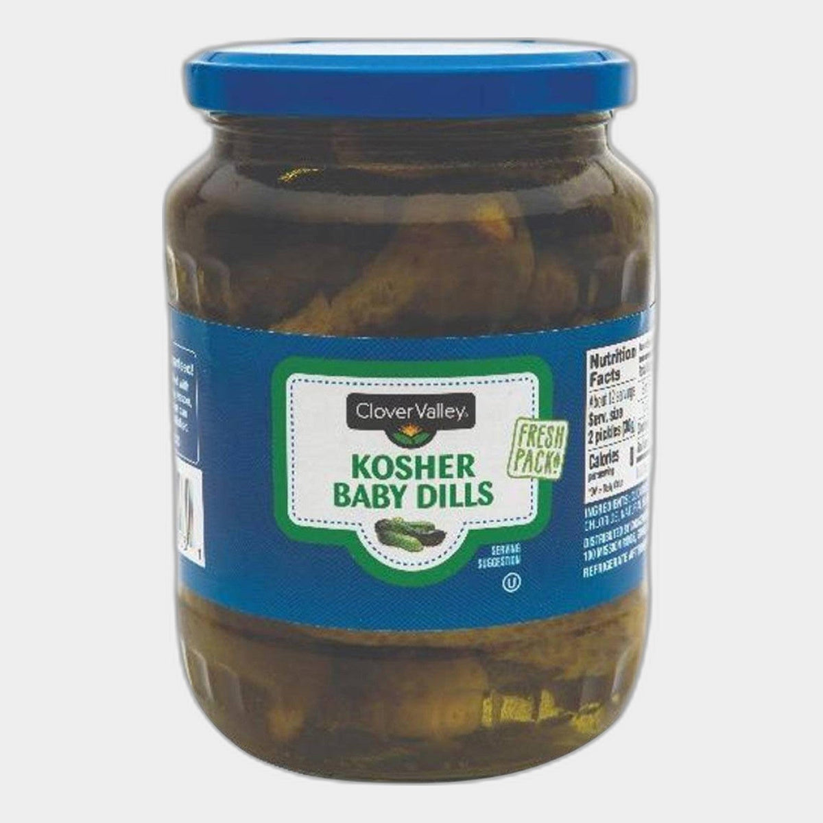 3 Jars Clover Valley Kosher Baby Dills, 24 fl oz