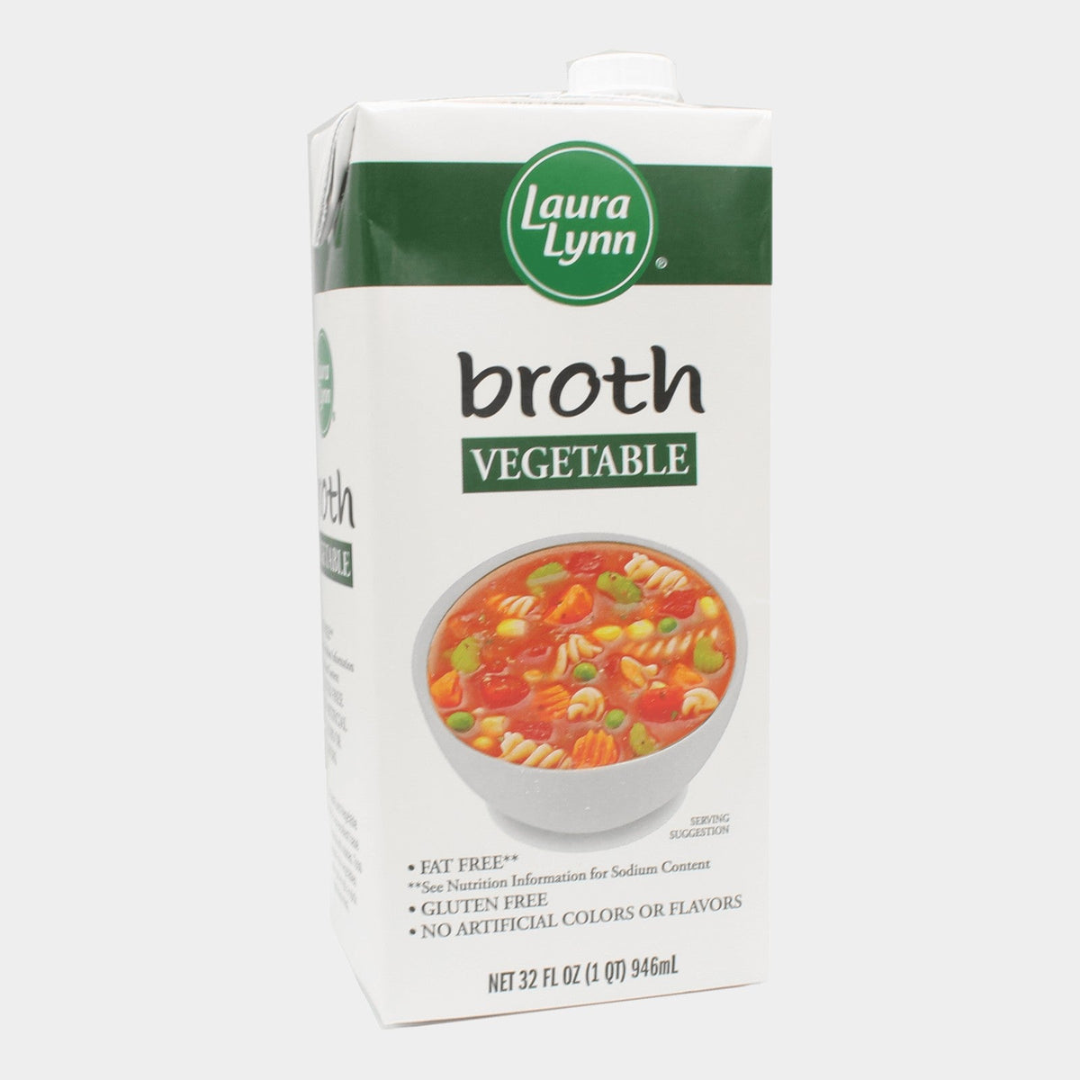 3 Cartons Laura Lynn Vegetable Broth, 32 oz
