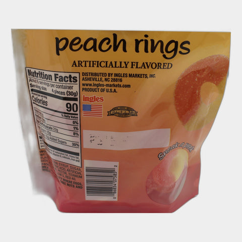 Laura Lynn Peach Rings, 8.25 oz