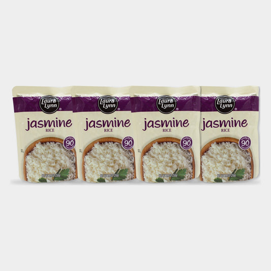 4 Pouches Laura Lynn Jasmine Ready to Heat Rice, 8.8 oz