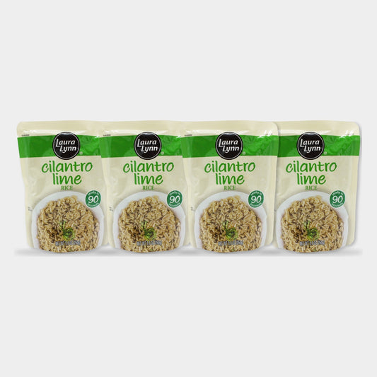 4 Pouches Laura Lynn Cilantro Lime Ready to Heat Rice, 8.8 oz