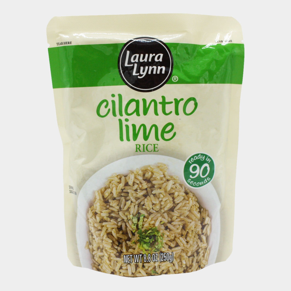 4 Pouches Laura Lynn Cilantro Lime Ready to Heat Rice, 8.8 oz