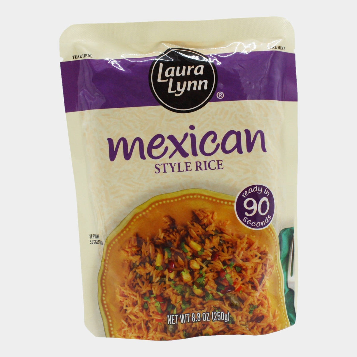 4 Pouches Laura Lynn Mexican Style Ready to Heat Rice, 8.8 oz