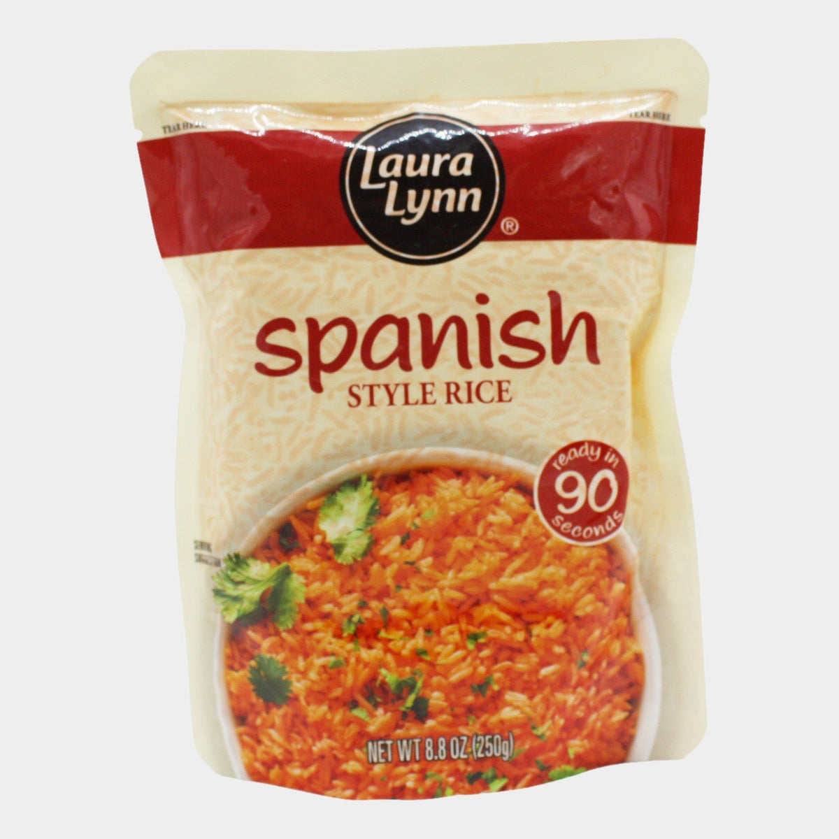 4 Pouches Laura Lynn Spanish Style Ready to Heat Rice, 8.8 oz