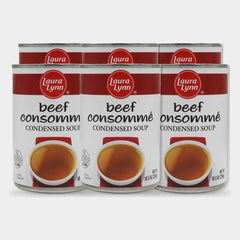 6 Cans Laura Lynn Beef Consomme, 10.5 oz